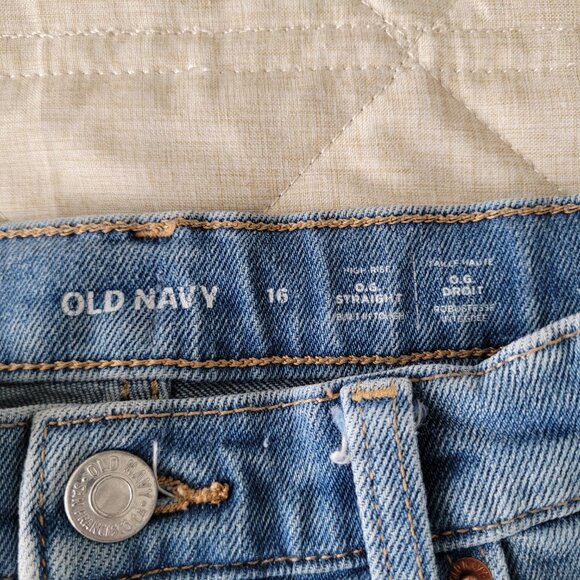 Girls Old Navy O.G. Straight Jeans sz 16 years - Picture 3 of 4